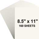 160 Sheets Cream Cardstock Paper 8.5 x 11 Ivory Card Stock Bulk Printer Papers Off White Construction Paper Color Card Stock Cover for Scrapbook Printing DIY Cards Making Craft Invitation Menu 180gsm