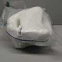 UJPFEO Knee Pillow for Side Sleepers-Memory Foam Leg Pillow for Between Legs-Sciatica,Hip&Back Pain Relief,Spinal Alignment Leg Cushion,White