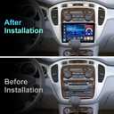 4 Core 64G Android 14 Double Din Car Stereo for Toyota Highlander 2000-2007 with 9 Inch Touchscreen Radio Built-in Wireless Carplay/Android Auto/GPS/Bluetooth/AUX/Steering Wheel Controls/Backup Camera