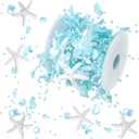 16 ft Ocean Themed Garland Ocean Beaded Starfish Shell Decor Coastal Beaded Beach Garland for Mantle Fireplace Summer Wedding Home Decor Supply (Blue)