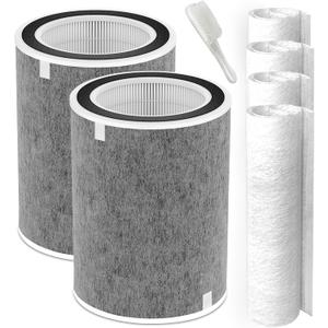 2 Pack HP302 HP201 Filter Replacement Compatible with Shark HP302 HP301 HP201 HP202 HP200 AP1000 HP232 HC501 502 Filter MAX Clean Sense iq Air Puri-fier filterPart #HE2FKBAS, HE2FKBASMB