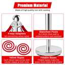 Crowd Control Barriers, Red Carpet Runner for Party with 5 FT Red Rope, Stainless Steel Red Carpet Ropes and Poles, 8 PCS Stanchions and Velvet Ropes for Theaters Hotels Clubs Wedding Ceremony