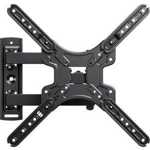 43 50 55 inch Full Motion Corner TV Wall Mount for Most 32-60" TVs, Articulating Swivel Tilting TV Wall Mount Bracket, up to 77 lbs, VESA 400x400mm, Single Stud