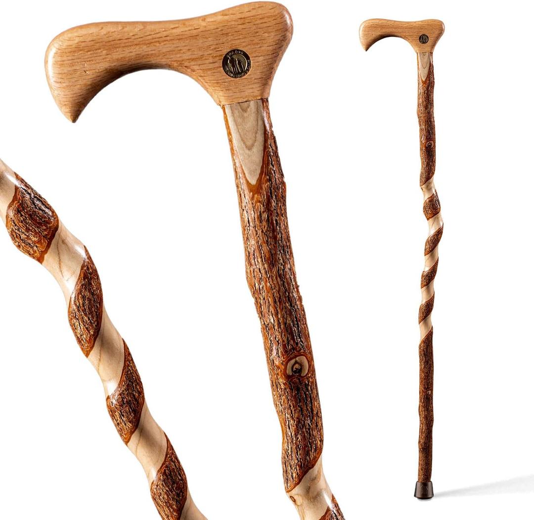 Brazos Wooden Walking Canes for Men and Women, Stable Walking Sticks for Seniors, Made in The USA, 37 Inch