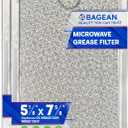 Microwave Filter Replacement 7.64 x 5.12 for GE WB06X10309 WB06X10359 Microwave Grease Filter - Also Fits LG Kenmore and More - Filters Kitchen Oven Air Entering Over the Range Vent Fan (2-Pack)