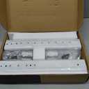 Dual Monitor Stand - Vertical Stack Screen Free-Standing Monitor Riser Fits Two 13 to 34 Inch Screen with Swivel, Tilt, Height Adjustable, Holds One (1) Screen up to 44Lbs HT05W-002 White