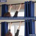 Rutterllow 100% Blackout Curtains 2 Panels, Full Shade 96 Inches Long Complete Drapes for Living Room, Thermal Insulated Bedroom Window Treatment Drapes (Navy Blue, 52x96 inch)