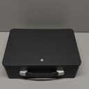 Fireproof Document Box with Key Lock, Fire Resistant Safe Storge Box Security Chest for Valuables, Documents, Passport, Cash, Pistols, Exterior Size 12.7 x 8.7 x 4.6 Inch