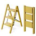 BEFITMACE 3 Step Stool Foldable Ladder, Lightweight Aluminum Step Ladder