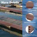 Nalwort Dock Bumpers 16 Feet and 24 Feet, Full Protection Dock Fender for Straight Edge and Side, Boat Dock Bumpers for Edging, Includes Mounting Screws, Black Gray Blue Brown Green Orange Yellow