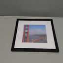 Eletecpro 12x12 Solid Wood Picture Frame with Real Glass Cover, Wooden Square Photo Frame Display Picture 8x8 with Mat or 12x12 without Mat for Gallery Wall and Tabletop, Black Art Decor for Home Black