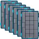 6 Pack Fishing Tackle Boxes Waterproof 3600 and 3700 Tackle Trays with Removable Dividers Plastic Lures Terminal Storage Organizer Box for Bait Vault (3700, Blue)