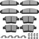 SCITOO Disc Brake Pads Sets Semi-Metal 8pcs Fit for Ford Five Hundred,05-07 for Ford Freestyle,08-09 for Ford Taurus,08-09 for Ford Taurus X,05-07 for Mercury Montego,08-09 for Mercury Sable