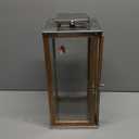 Stonebriar 18 Inch Rustic Wooden Candle Hurricane Lantern, For Table Top, Mantle, Wall Hanging, or Garden Display, Indoor & Outdoor Use, Extra Large