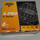 Auxbeam 6 Modes Amber White LED Pods XP-Ultra Series 3 Inch 96W Dual Color Offroad Strobe Lights Spot Flood Combo Amber Ditch Lights Flashing Warning Emergency LED Cubes, Pair