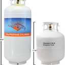 Flame King YSN401 Steel Propane Tank Cylinder With Overflow Protection Device Valve, 40 Lb, White