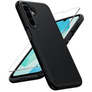 FNTCASE for Galaxy A17/A16 5G Phone Case - Samsung A17 Military Grade Drop Protection, 14ft Drop Tested, Screen Protector Included, Anti-Slip Matte Textured, TPU+PC Dual Layer Shockproof Cover (Black)