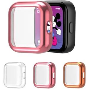 Valband 3 Packs Screen Protector Compatible with SyncUp Watch, Ultra Slim Soft Full Cover Case for SyncUp Kids Watch, Clear/Rose/Gold, Set of 3
