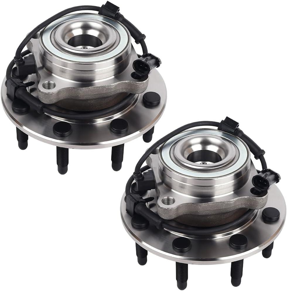 Autoround 515058 4WD Front Wheel Bearing and Hub Assembly Fit for 1999-2007 Chevy Silverado Suburban 1500 Avalanche 2500 Silverado 3500 HD, GMC Sierra Yukon XL 1500 2500 HD, Hummer H2, 8-Lug w/ABS