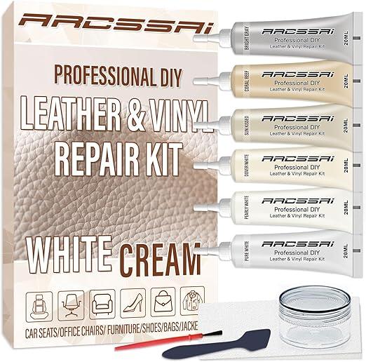 Professional DIY Leather & Vinyl Repair Kit - White/Cream