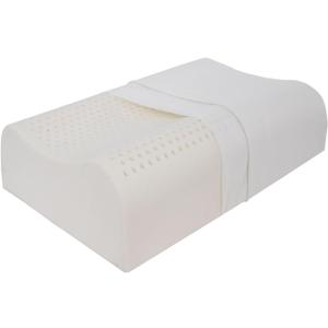 Natural Latex Thick Pillow for Large Person, Extra High Profile Cervical Support Pillow, Ergonomic Firm for Side & Back Sleepers, Neck & Shoulder Pressure Relief(5.3"/6.1")
