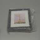 upsimples 6x6 Picture Frame Set of 3, Made of High Definition Glass for 4x4 with Mat or 6x6 Without Mat, Wall and Tabletop Display Photo Frames, Black