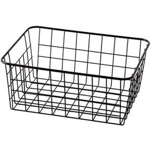 Sturdy Small Wire Storage Basket with Kitchen Food Pantry Papers Home Office Desk Shelf Bathroom Laundry Room Shelf Bedroom Bed Room