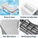 Foldable Toilet Stool Squat Adult, 7" Height Adjustable Poop Stool for Bathroom, Portable Squatting Potty Toilet Step Stools for Adults, Ergonomic Foot Stools for Travel, Gray