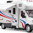 Toy Campers for Kids Toy RV,Die Cast Metal Toy Camper for 3 4 5 6 7 8 9 Year Old Toddlers,Pull Back RV Toy with Light and Sound,Trucks for Kids Ages 4-8White