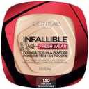 L'Oreal Paris Makeup Infallible Fresh Wear Foundation in a Powder, Up to 24H Wear, Waterproof, True Beige, 0.31 oz. 