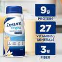 Ensure Original Vanilla Nutrition Shake With Fiber | Small Meal Replacement Shake | Ready to Drink | 9g Protein, 27 Vitamins and Minerals | 8 fl oz - 24 Pack Best By 11/18/26