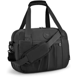 Nixjoro Small Duffle Bag 40x30x15 cm Personal Item Bag Gym Bag with Wet Pocket 16x12x6 inch Carry on Duffel Bag,Black