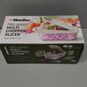 Mueller Pro-Series 10-in-1, 8 Blade Vegetable Chopper, Onion Mincer, Cutter, Dicer, Egg Slicer with Container, French Fry Cutter Potato Slicer, Home Essentials, Salad Chopper White Sand/Green