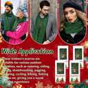 Berlune Christmas Scarf with Fringe Bulk Winter Soft Scarves for Women Men with Xmas Gift Boxes for Christmas Winter Party (Red,green)