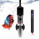 FREESEA Aquarium Fish Tank Heater: 25W/50W/100W/300W Small Submersible Aquarium Heater with Preset Temperature for 1-5 Gallon Betta Turtle Freshwater Saltwater Tank