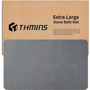 Extra Large Stone Bath Mat, 32''x20'' Stone Shower Mat, 31.5" x 19.7"