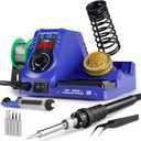 WEP 926LED V3 Soldering Station 130W MAX Soldering Iron Kit with Solder Wire, 5 Soldering Tips, Tweezers, Solder Sucker, Tip Cleaner, Temperature Control, Sleep Mode, C-F Conversion