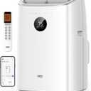 DREO Portable Air Conditioner 318S, 8000 BTU ASHRAE (5000 BTU DOE) Smart AC Unit for Bedroom with Drainage-free Cooling, Fan&Dehumidifier 3 in 1, APP/Voice/Remote, Quiet Standing AC for Room Indoors