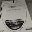 KOHLER 4636-RL-96 Cachet ReadyLatch Elongated Toilet Seat Slow Close Soft Close, Toilet Seat Quiet Lid, Contoured Grip-Tight Bumpers Installation Hardware, Apartment Essentials, Biscuit