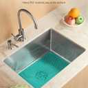 Bligli Mesh Sink Mat, 15.7 x 11.8inch Sink Prtector Mats for Kitchen Sinks, PVC Eco-Friendly Sink Protectors for Bottom of Sink, Fast Draining, Easy Cleaning, Clear Green