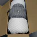 Osteo Cervical Pillow for Neck Pain Relief, Hollow Design Odorless Memory Foam Pillows with Cooling Case, Adjustable Orthopedic Bed Pillow for Sleeping, Support for Side Back Sleepers (Queen(25.5*16.5*5.2/4.1 inches), Dark Grey)