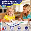Paint with Water Coloring Books for Kids, Mess Free Watercolor Painting Kit Painting Activity for Kids Ages 3-5 4-8, Arts Crafts Drawing Gift Toy for Boy Girl (Dark Blue)