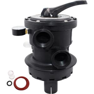 TIROAR SP0714T Top-Mount Multi Port Valve Compatible with Hayward VariFlo,Replacement for Hayward Above-Ground Pro or VL 210 Series Sand Filter1-1/2 Seven Position Control ValveBlack
