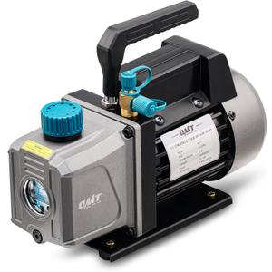 Orion Motor Tech Vacuum Pump, 3.5 cfm 1/4 hp HVAC Single Stage Vacuum Pump for R12 R22 R134a R410a R502, Auto AC Vacuum Pump Kit for Automotive Air Conditioner Resin Degassing & More, Oil Included (Grey)