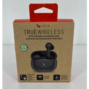 Helix TW Wireless Earbuds – Black, True Wireless Stereo Earphones with Charging Case