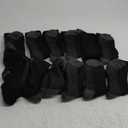 COOVAN 12 Pack Crew Socks for Men Half Cushion Moisture Wicking Athletic Socks (One Size, Black)