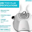INTEX Krystal Clear Saltwater Pool Chlorine System for Above Ground Pools up to 8,500 Gallons, Pool Cleaner with Automatic Timer and Self Cleaning