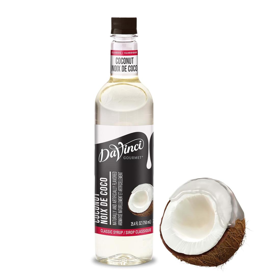 DaVinci Gourmet Classic Coconut Syrup, 25.4 Fluid Ounces (Pack of 1) (EXP 10/28/27)