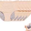 Leakproof Ladies Underwear - Panties Leakproof Underwear, Panties for Women Over 60s with Incontinence (Medium, 5pcs Nude)