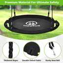 HeyZoo 48 inch Tree Swing, Larger Saucer Flying Swing for Whole Family, 900lbs Weight Capacity, with Adjustable Hanging Straps, for Outdoor Backyard, Gifts for Kids, Black